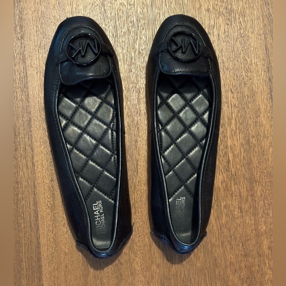 Michael Kors Black Quilted Leather Ballet Flats - Picture 9 of 9